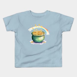 Pot o' Gold n' Rainbows Kids T-Shirt